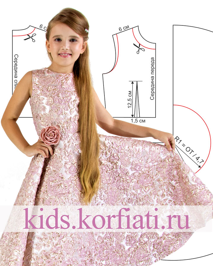 Выкройка праздничного платья для девочки фото