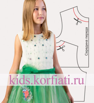 Выкройка основа платья для девочки от А. Корфиати